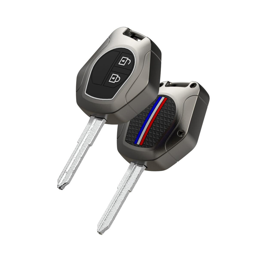 NH ONE Car Key Metal Case Premium Design, Compatible with Maruti Suzuki 2-Button Remote Key