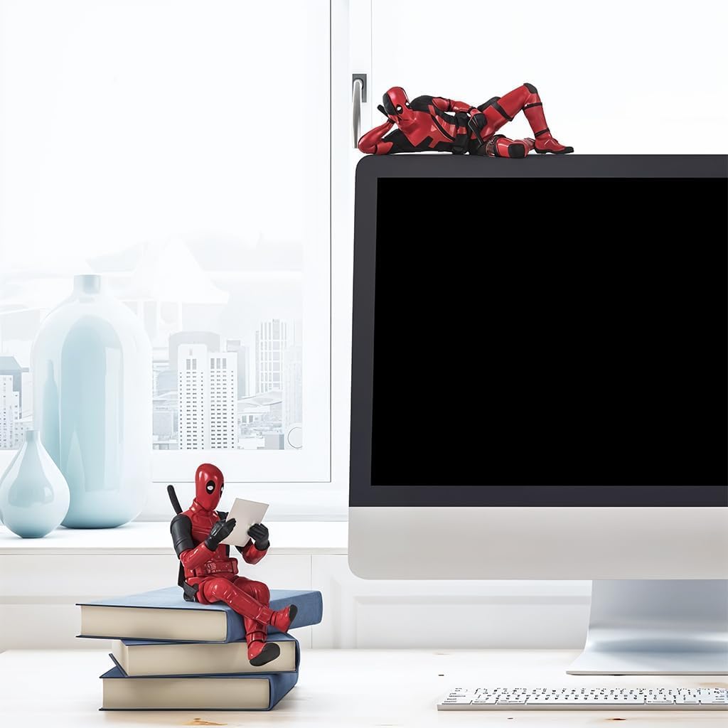 Deadpool Action Figure (3 pcs) PVC Model Universal Decorative for Car Dashboard, Office Desk, Home Decor, Unique Action Marvel Figure