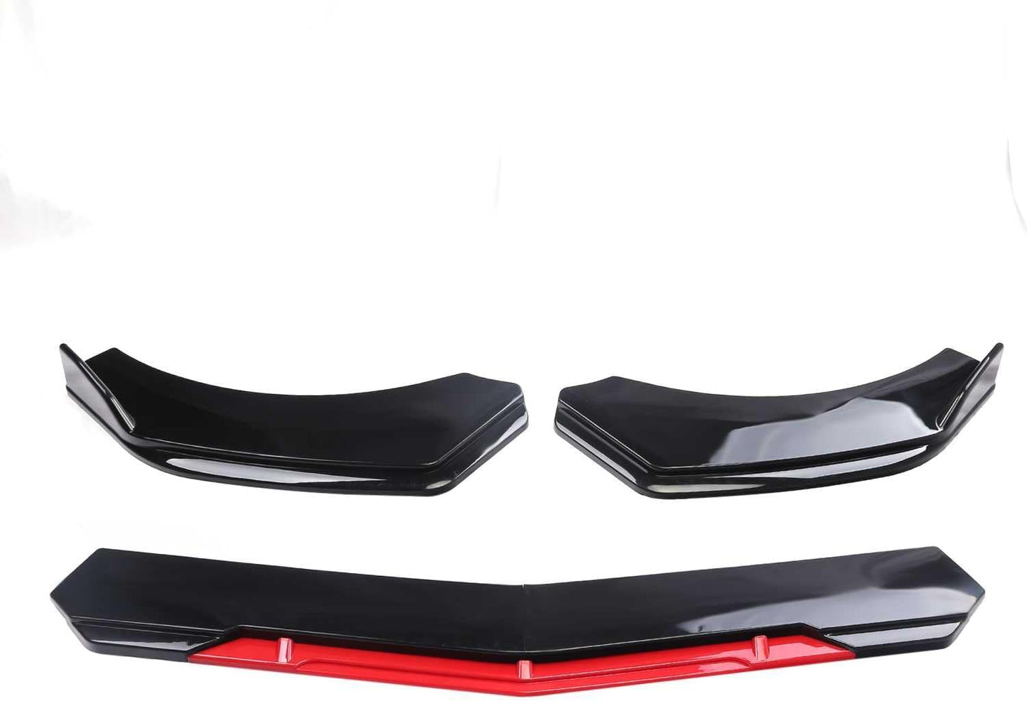 Front Bumper Lip Spoiler Bumper Spoiler 4 Split Front Bumper Spoiler Cover Trim Upgrade Scratch Resistant Protector Lightweight Aero