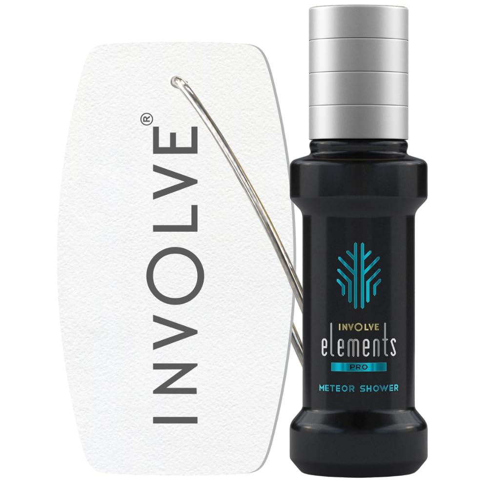 Involve your senses Elements Pro- Meteor Shower - 30 Ml| Refreshing Car Perfume Spray With Hanging Card|200 + Sprays | car perfumes and fresheners