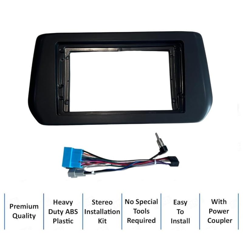 Android Stereo Frame 9 Inch Suitable For New Swift 2024 Matte Black Finish with Power Cable Connector