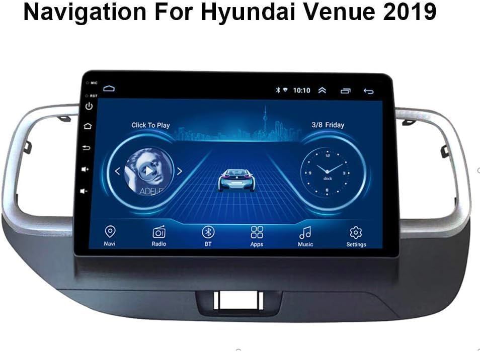 Android Frame 9 Inch | Suitable for Hyundai Venue 2020 | With Power connector Cable | Premium ABS Plastic | Matte Finish