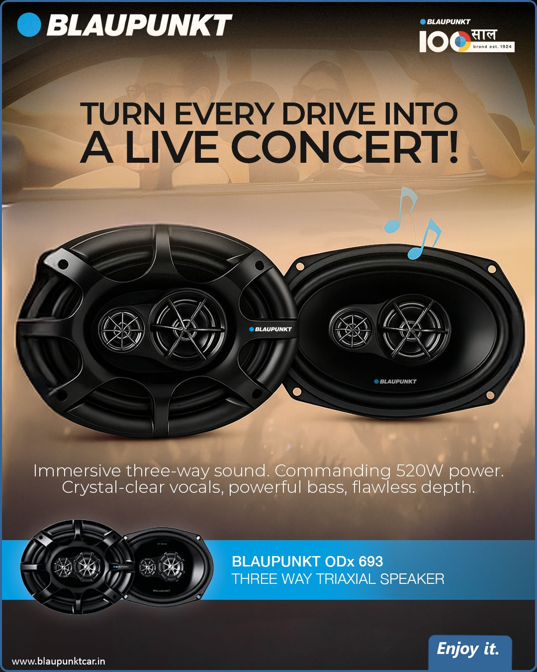 Blaupunkt ODx 693 6″×9″ 3-Way Triaxial Car Speakers – High-Performance Audio Upgrade