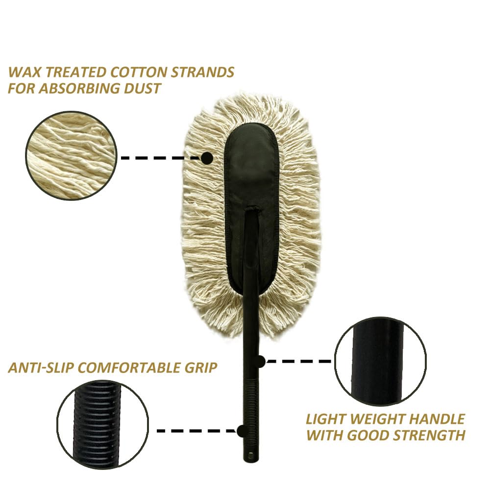 Jopasu Car Duster Brush | Removes Dry Dust Without Scratching The Surface