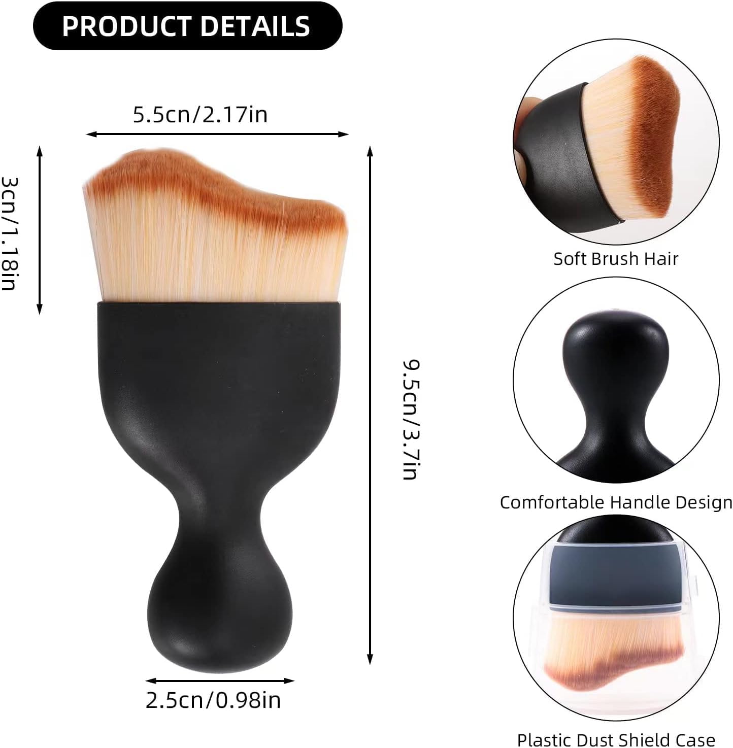 Car Interior Dust Brush,Auto Detailing Brushes,Soft Bristle Cleaning Brush,Car Detailing Brush Dusting Tool for Air Conditioner Vents, Leather,Leather,Scratch Free