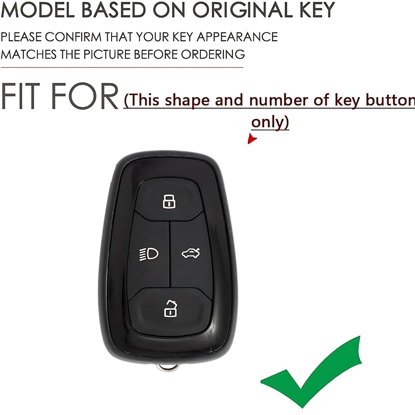 Metal Key Cover for Tata Car , 4-Button Smart Key Case with Metal Body and Keychain, Compatible with Nexon, Harrier, Safari, Punch, Altroz, Curvv, EV Models