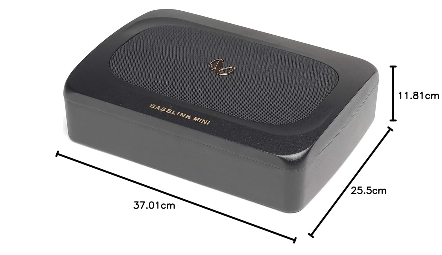 Infinity BassLink Mini Underseat Active Subwoofer | 200W Max Power | Compact Powered Bass System