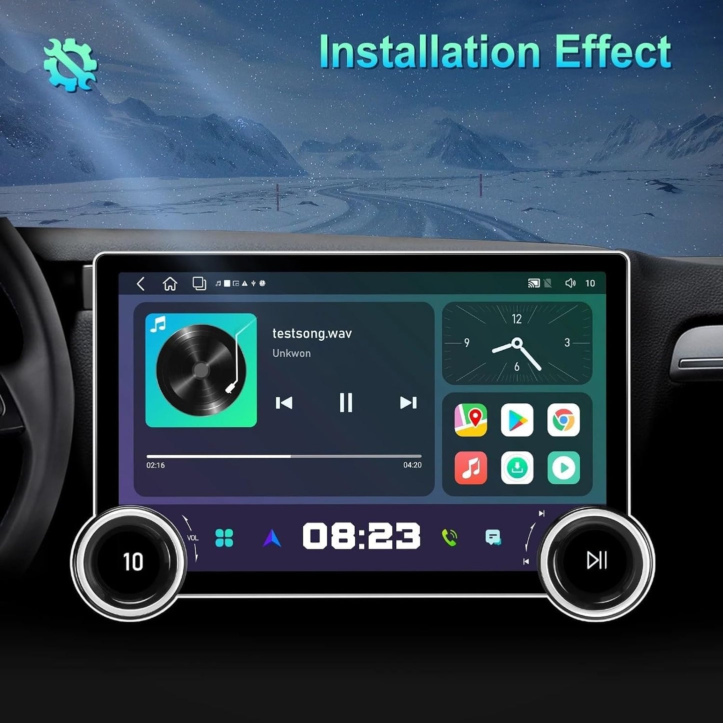 Diamond 2K Car Android System | 11.8 Inch Ultra-Clear Display | 4GB RAM + 64GB Storage | Wireless CarPlay & Android Auto | Universal Car Stereo | 2 Years Warranty