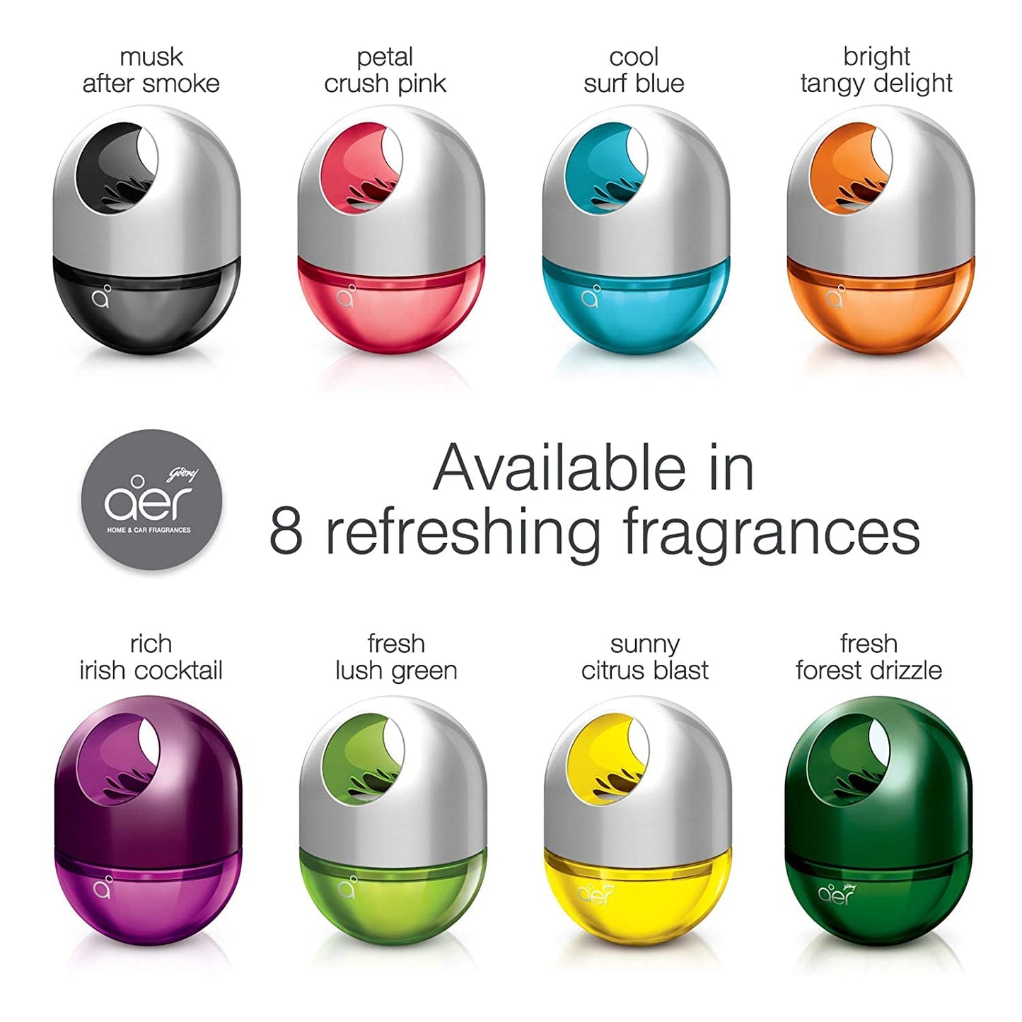 Godrej aer Twist – Car Air Freshener, Sunny Citrus Blast (45g)