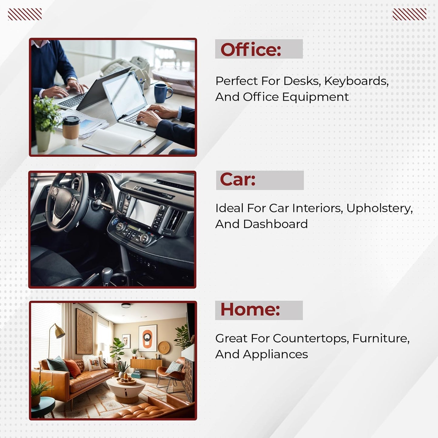 Car Interior Dust Brush,Auto Detailing Brushes,Soft Bristle Cleaning Brush,Car Detailing Brush Dusting Tool for Air Conditioner Vents, Leather,Leather,Scratch Free