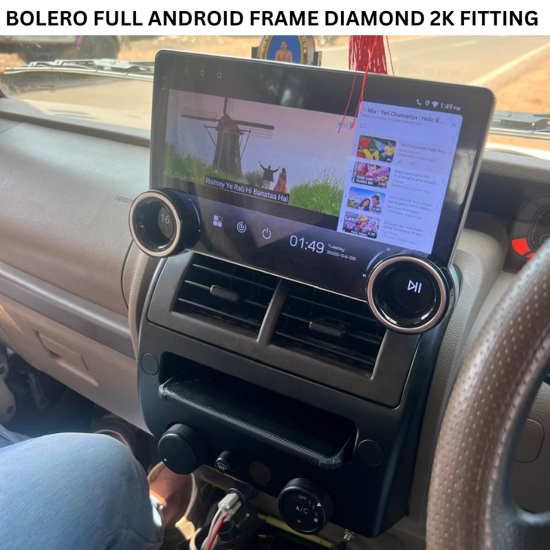 Android Frame | 9-Inch Stereo Frame with Wiring | Suitable for Mahindra Bolero (2008–2015, Old Model)