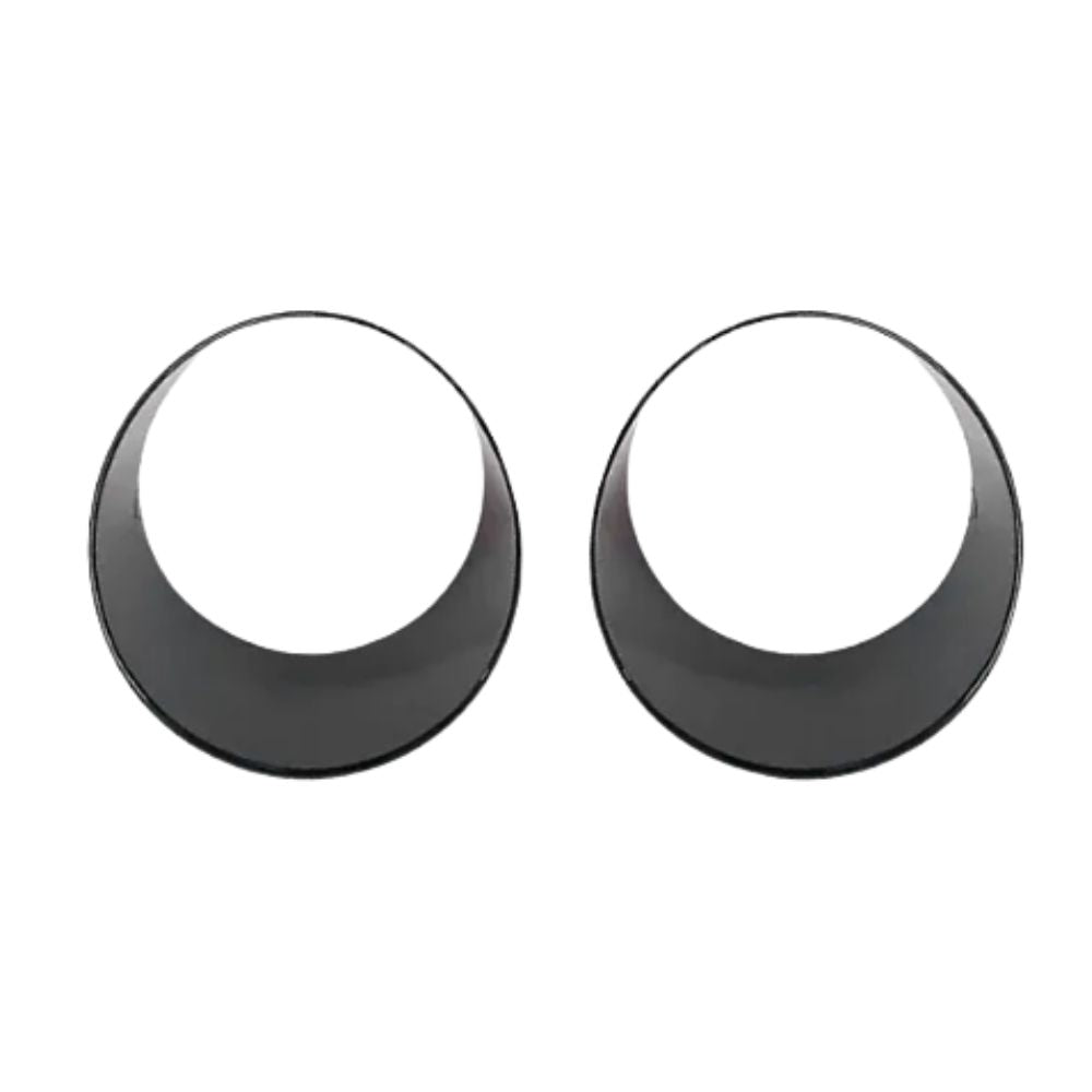 Mahindra Thar 2020+ Black Headlamp Garnish | Glossy Black | ABS Plastic | Tape-Based Installation | Custom Fit | Protects Against Scratches and Dust | Set of 2