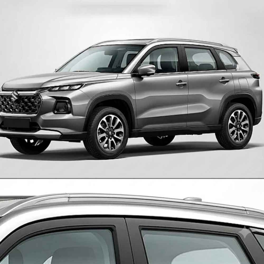 Galio Silver Roof Rails for Maruti Suzuki Grand Vitara 2022 Onwards | Set of 2 | Drill-Free Aesthetic Roof Styling