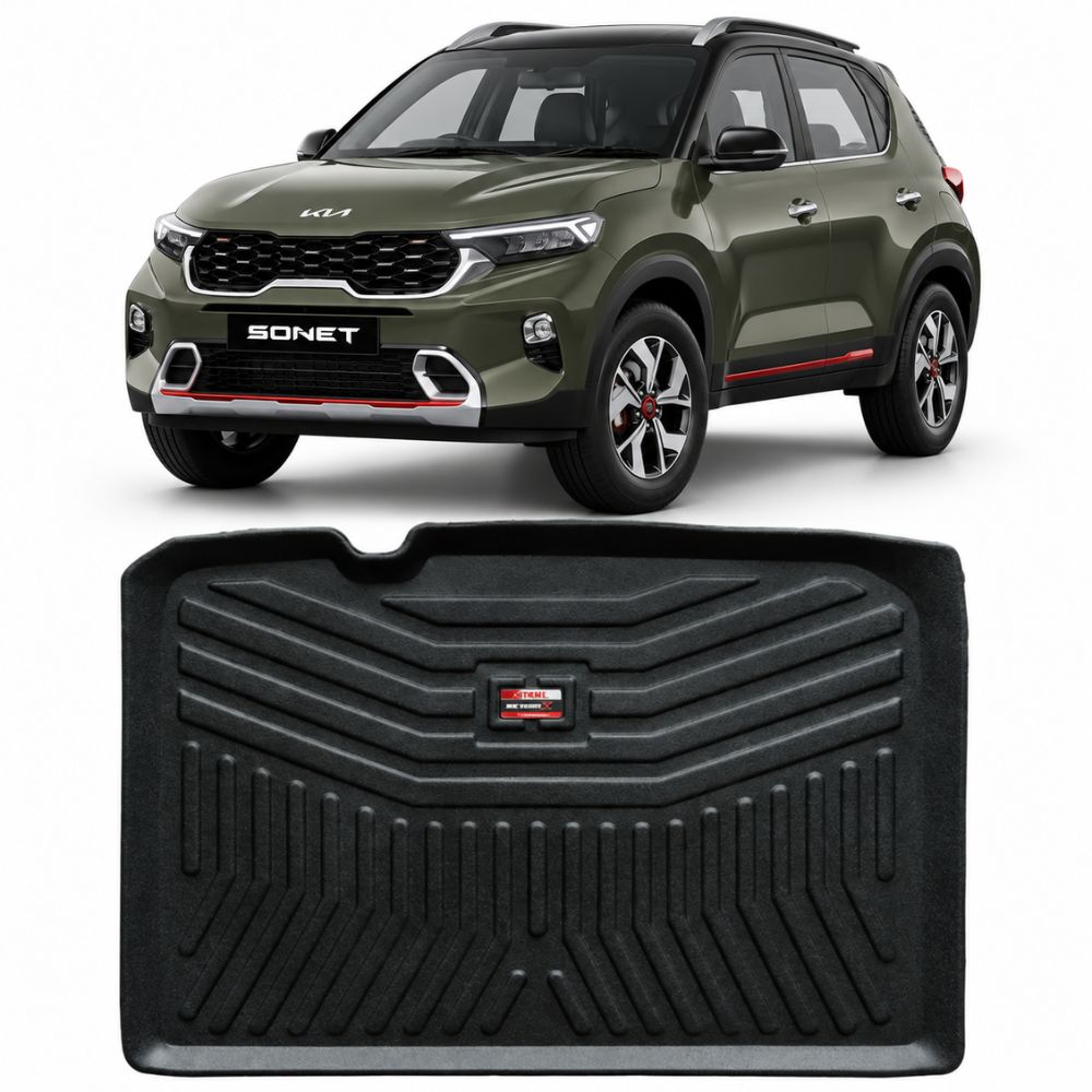 Techo X-Treme Custom Fit TPE Trunk Mat for Kia Sonet 2020+ | Tray Design | Raised Edges | Waterproof | All-Weather Boot Protection