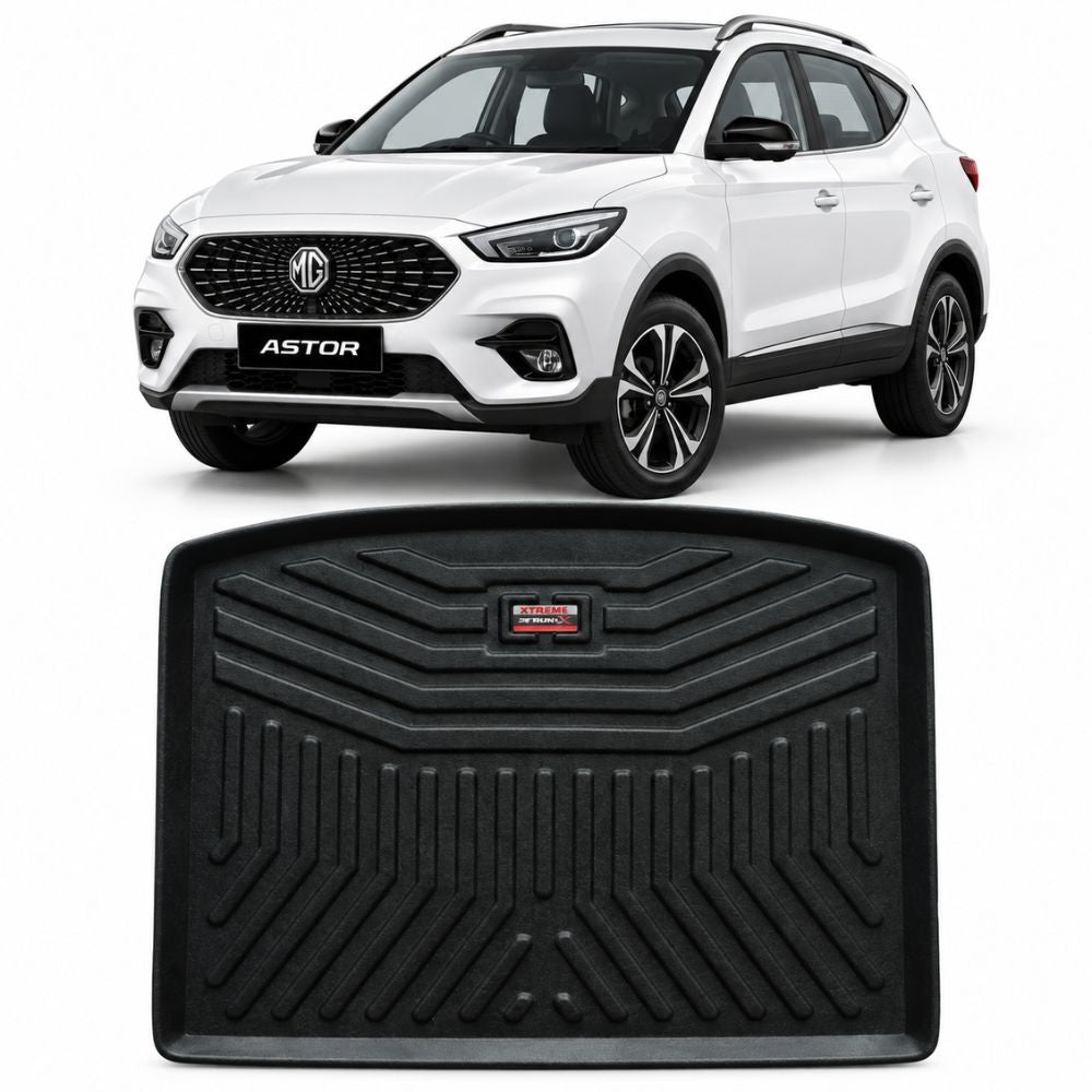 Techo X-Treme Custom Fit TPE Trunk Mat for MG Astor 2021+ | Tray Design | Raised Edges | Waterproof | All-Weather Boot Protection
