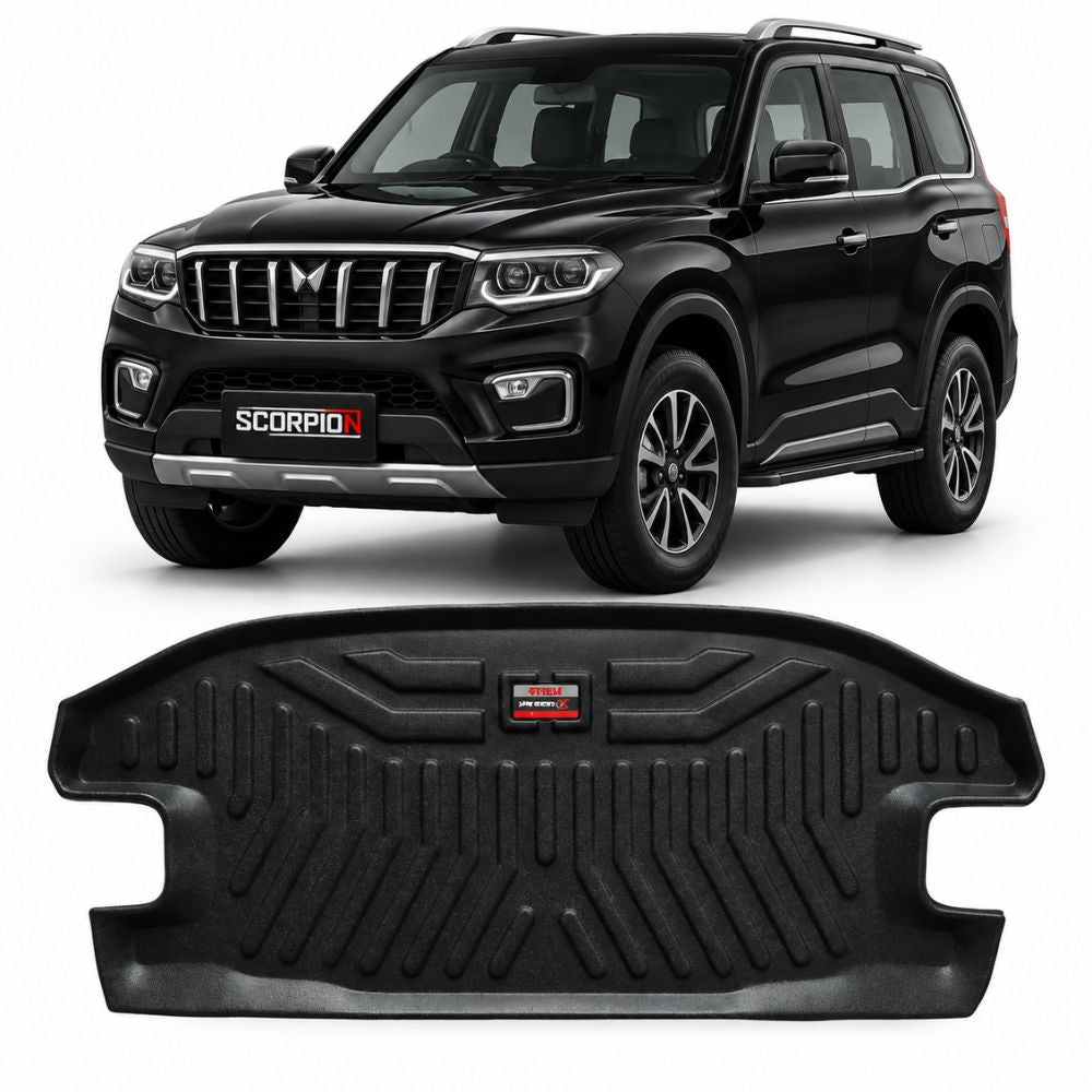 Techo X-Treme Custom Fit TPE Trunk Mat for Mahindra Scorpio N 2020+ | Tray Design | Raised Edges | Waterproof | All-Weather Boot Protection
