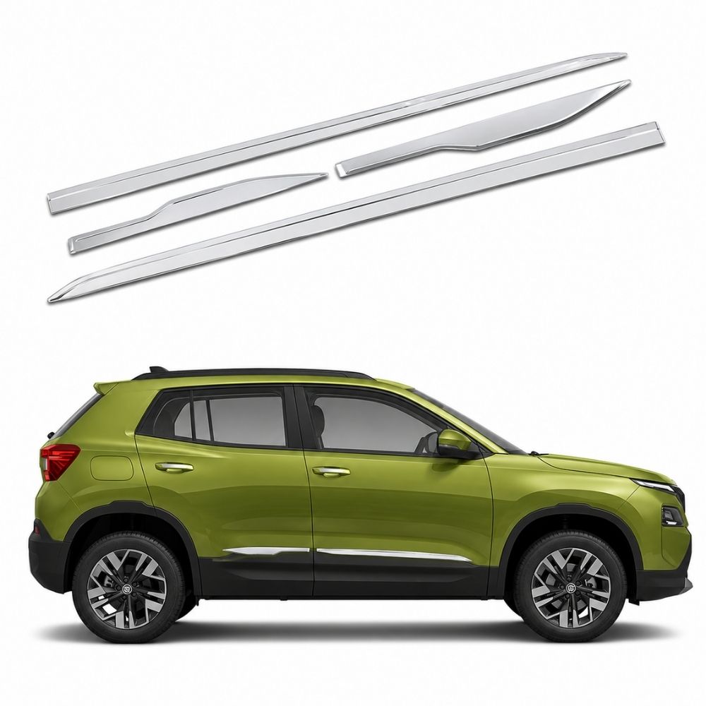 Techo Car Door Side Beading for Skoda Kylaq 1st Gen 2025 Onwards | Chrome