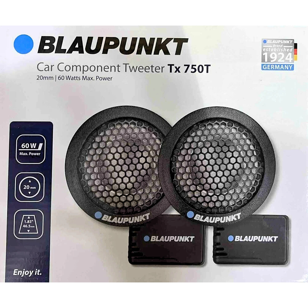 Blaupunkt TX 750T 0.80″ Neodymium Dome Tweeters | 30W RMS / 60W Peak | Premium Car Audio Upgrade