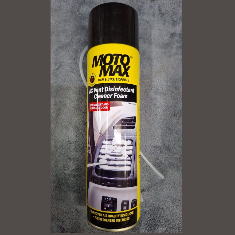 Moto Max AC Vent Disinfectant Cleaner Foam | Car & Bike Interior Air Freshener | 450ml