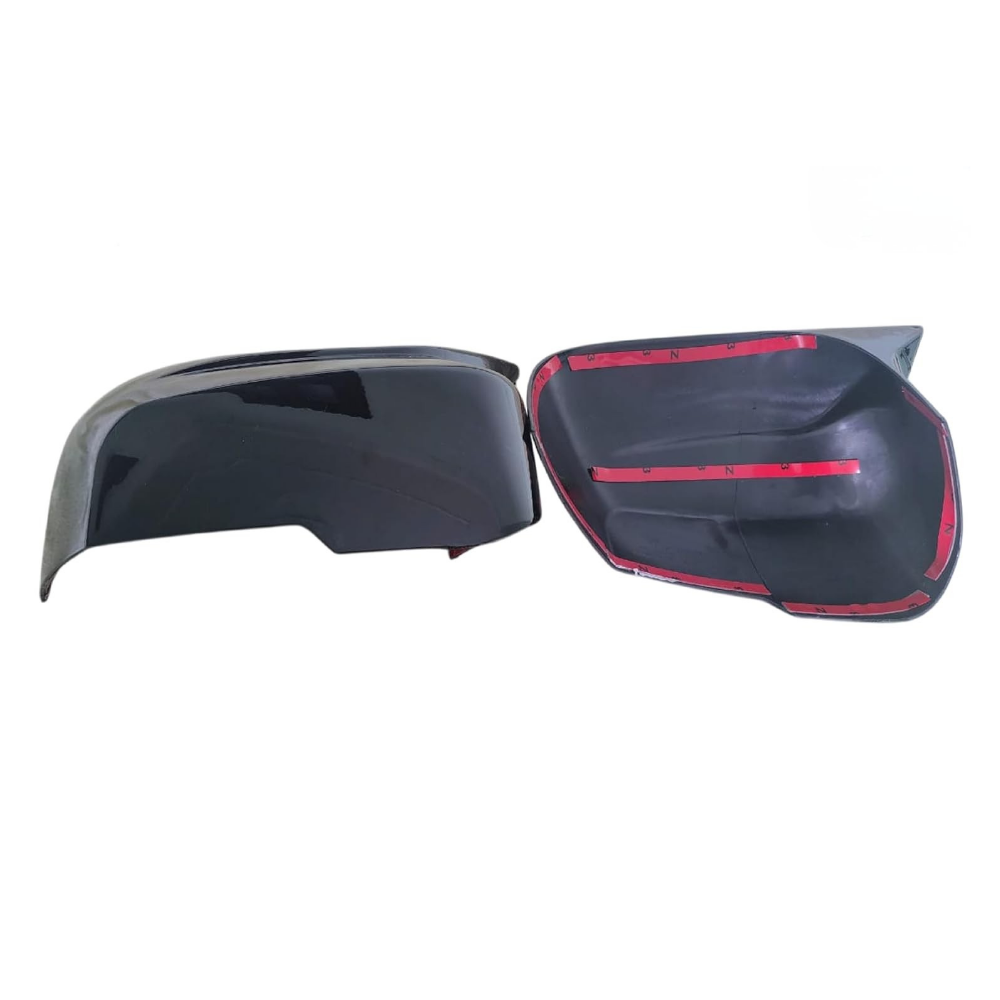 Batman Style Mirror Covers | Compatible with Mahindra Scorpio-N | Gloss Black | Set of 2