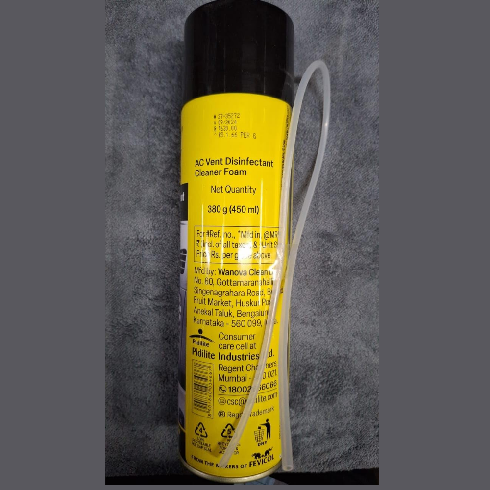 Moto Max AC Vent Disinfectant Cleaner Foam | Car & Bike Interior Air Freshener | 450ml
