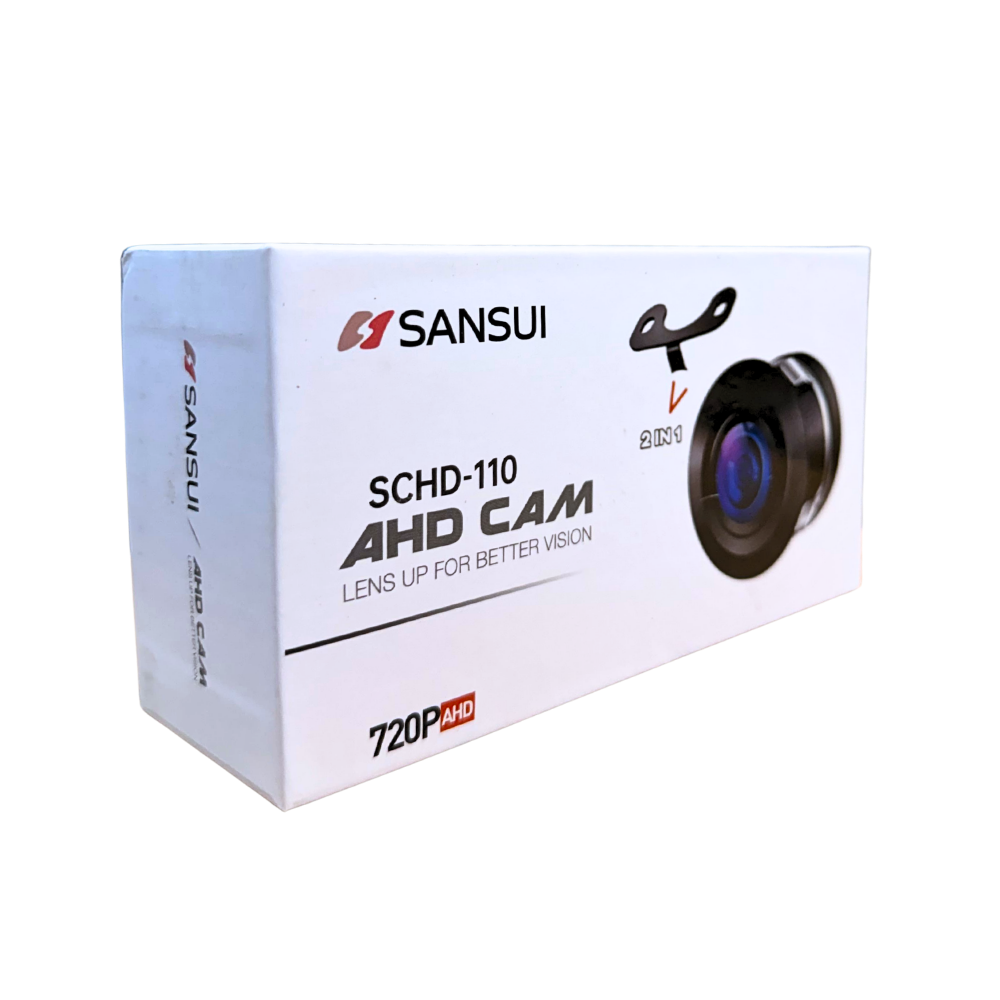 Sansui SCHD-110 AHD Rear View Camera | 720P HD Reverse Parking Camera | 2-in-1 Mounting