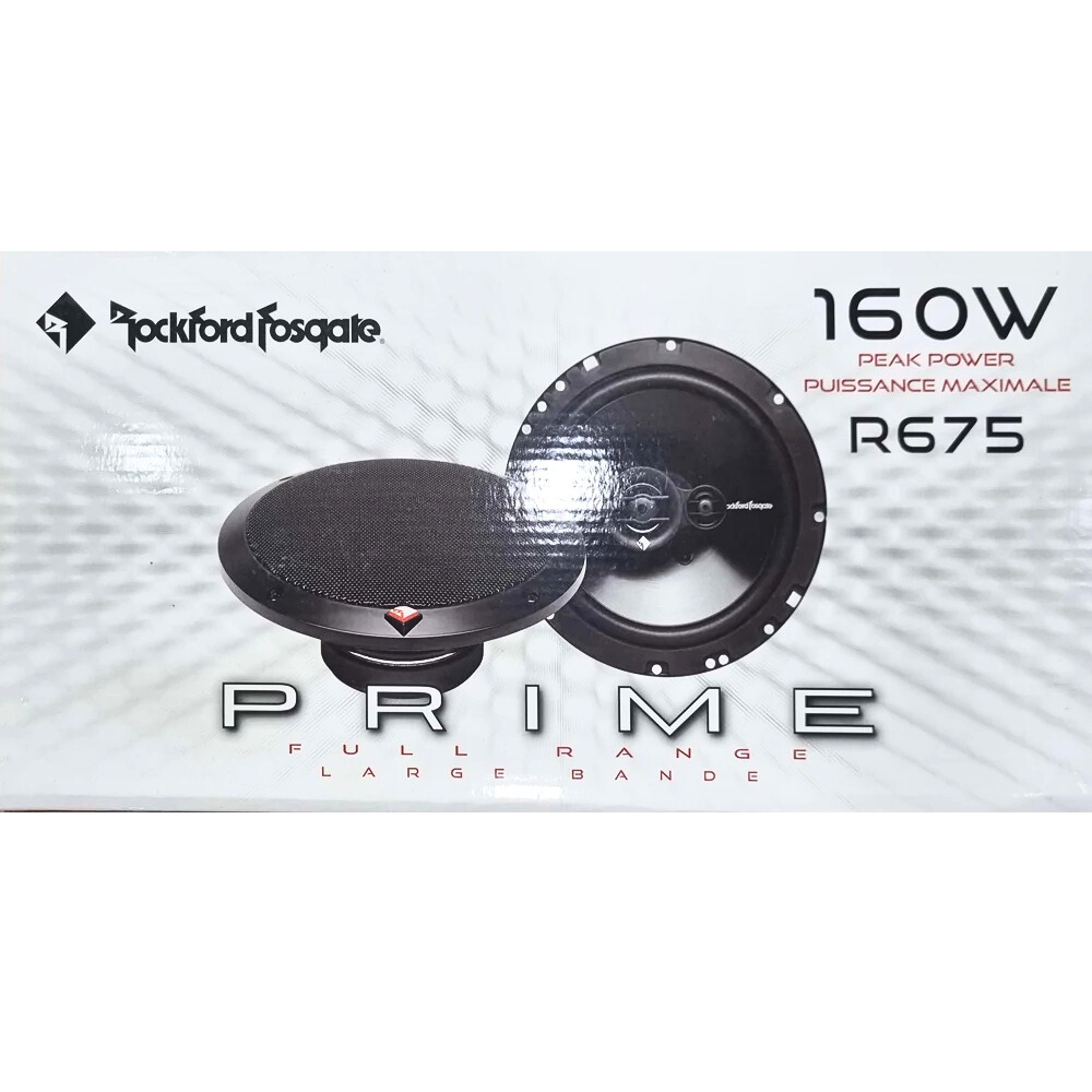 Rockford Fosgate R675 Prime 6.75″ 3-Way Full-Range Car Speaker – 160 W Peak / 40 W RMS (Black)