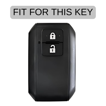 Premium Metal Key Cover for Baleno, Grand Vitara, XL6, Swift, Brezza, Ertiga, 2-Button Smart Key, Black, 360° Protection