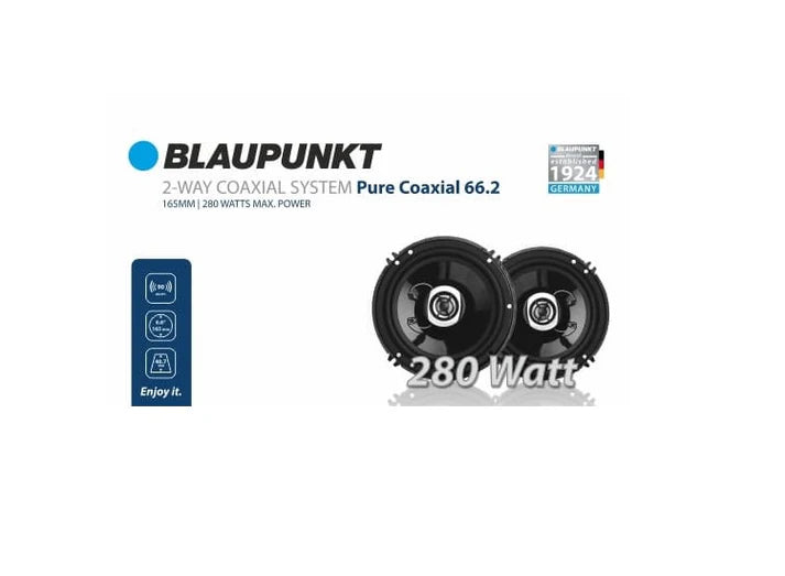 Blaupunkt Pure Coaxial 66.2 6.5" Coaxial Speakers | 40W RMS | 280W Peak Power | 2-Way Car Speaker System