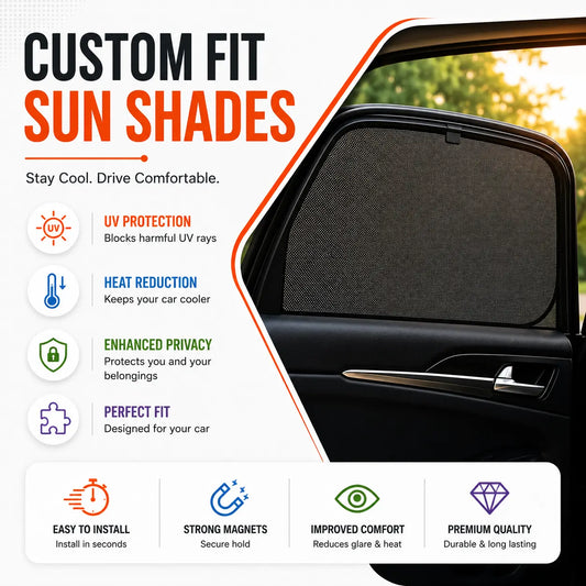 Custom Fit Sun Shades: The Ultimate Guide to Keeping Your Car Cool & Protected