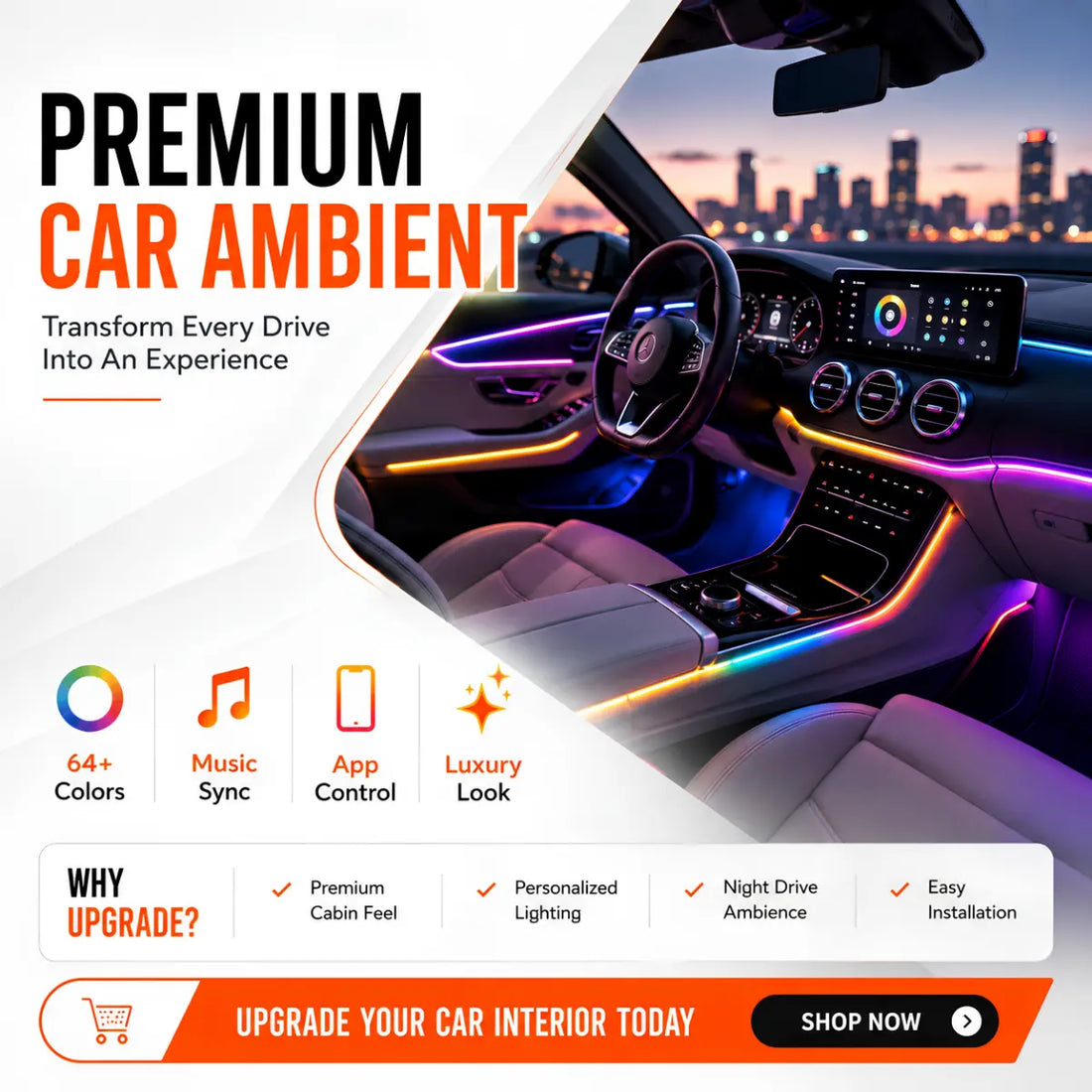 Ambient Light for Car: The Complete Guide to Car Ambient Lighting, Benefits, Types & Best Ambient Lighting Kits in 2026