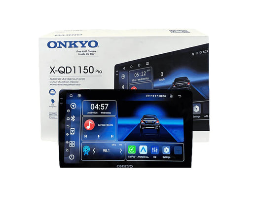 Onkyo X-QD1150 PRO Android Stereo | 2GB RAM + 32GB Storage | Direct Apple CarPlay & Android Auto | Free AHD Reverse Camera
