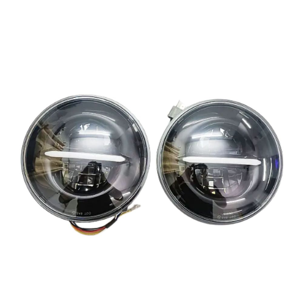 Mahindra Thar 2020+ 7 Inch 140W Minus Design LED Headlight with DRL & Turn Signal | 6000K | Plug n Play | Set of 2 | 1 Year Warranty