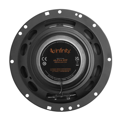 Infinity Alpha 603F 6.5″ Coaxial Speakers (480W Peak / 60W RMS)