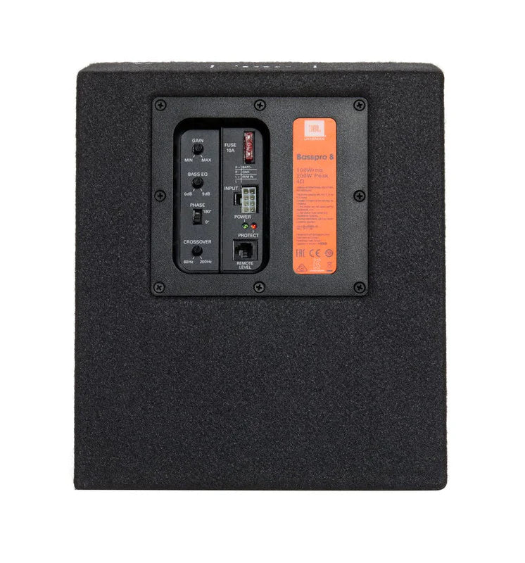 JBL BassPro 8 Active Powered Subwoofer System | 8-Inch Subwoofer with Built-in Class D Amplifier | 200W Max Power