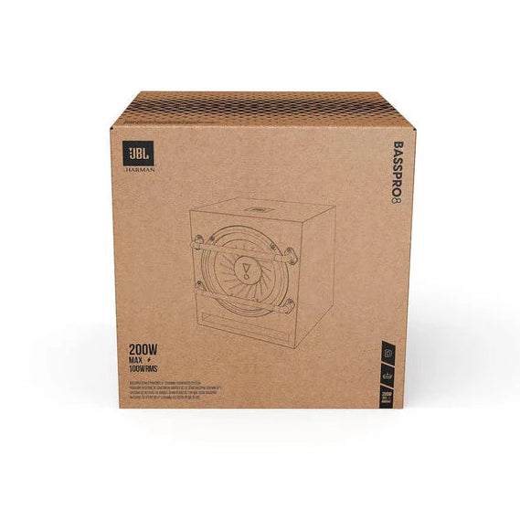 JBL BassPro 8 Active Powered Subwoofer System | 8-Inch Subwoofer with Built-in Class D Amplifier | 200W Max Power