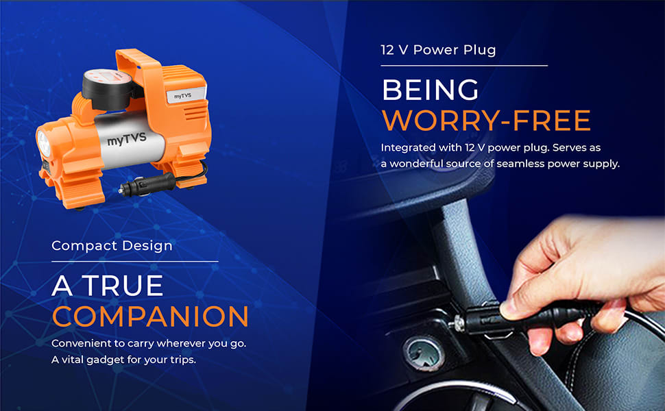 myTVS Digital Heavy Duty Car Tyre Inflator