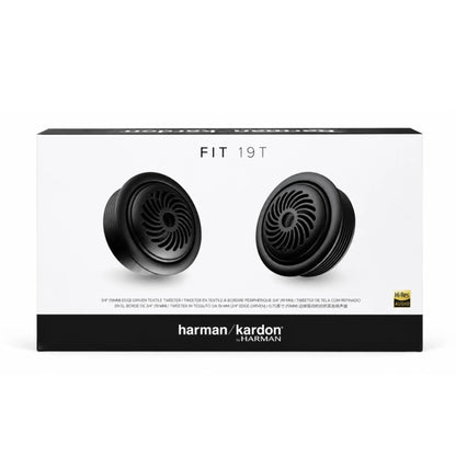 Harman Kardon FIT 19T Premium Hi-Res Tweeters for Car | 0.75" (19mm) Edge-Driven Textile Dome Tweeters | 400W Peak