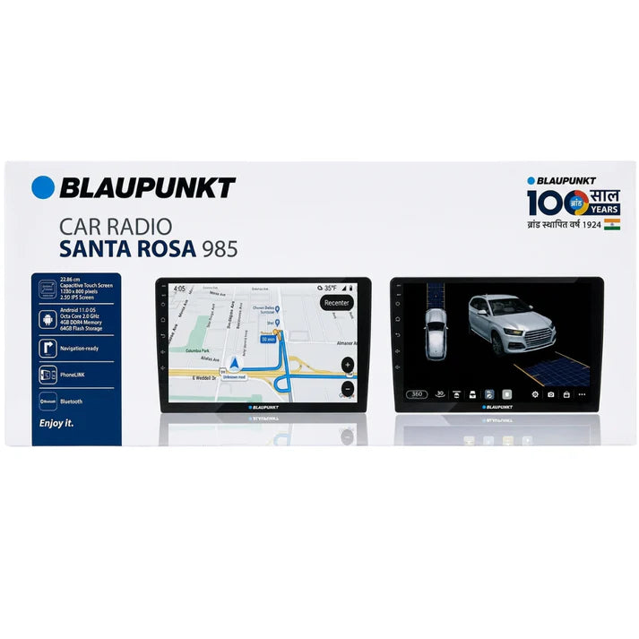 Blaupunkt Santa Rosa 985 10.33" Android Car Stereo | 4GB RAM + 64GB Storage | Wireless Apple CarPlay & Android Auto | DSP | 360° Camera Support