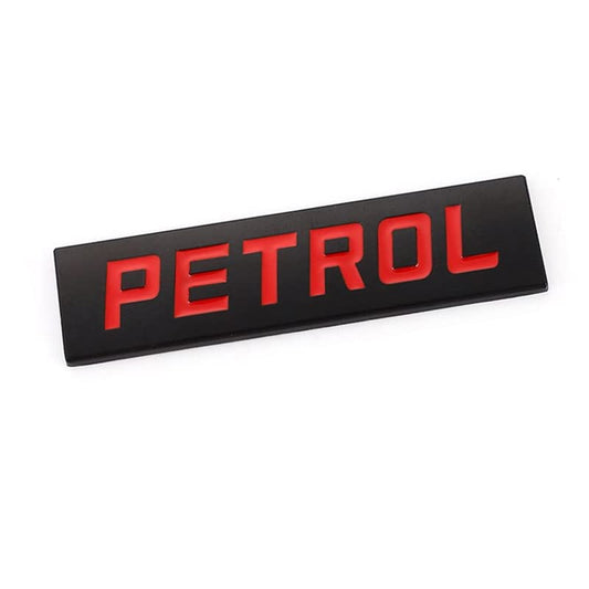NH ONE Petrol Car Emblem Badge, 3D Metal Letters, Metal Monogram - (Black & RED)
