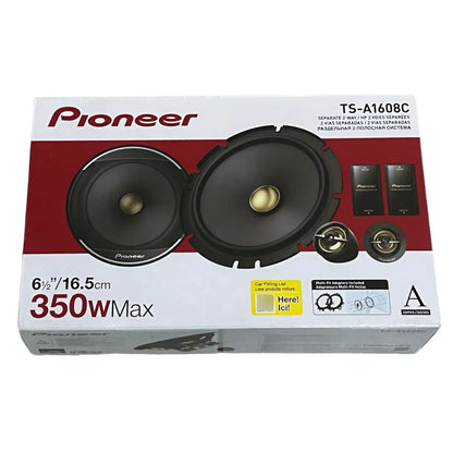 Pioneer TS-A1608C 6.5 Inch Component Car Speakers | 350W Max Power | 2-Way Separate Component System