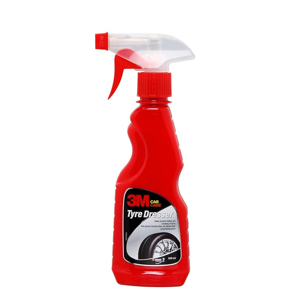3M Auto Specialty tyre dresser 250ml bottle used for restoring shine and protection of car tyres providing glossy finish and preventing cracking and fading