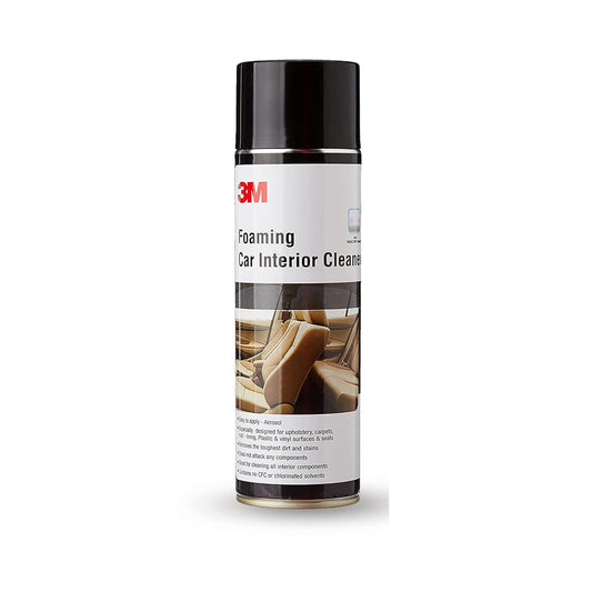 3M foaming car interior cleaner 580g used for removing tough stains and dirt from upholstery leather and fabric surfaces inside cars for deep cleaning and freshness