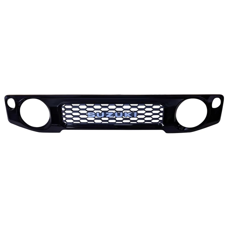 Black ABS Plastic Suzuki Jimny Front Grille with SUZUKI Logo | Matt & Glossy Finish