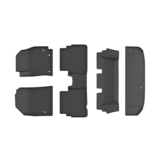 GFX Car Floor Mat with Trunk Mat for Kia Carens Clavis EV (2025 Onwards) | Heavy Duty Black | Anti-Skid | Waterproof | All-Weather Durable