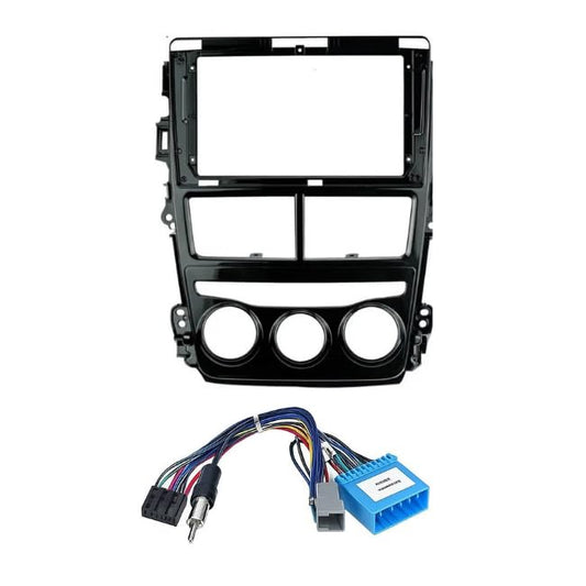 Android Frame – 9 Inch | Compatible with Toyota Yaris (Manual) | Black | Premium ABS | Scratch Resistant | Plug & Play Wiring