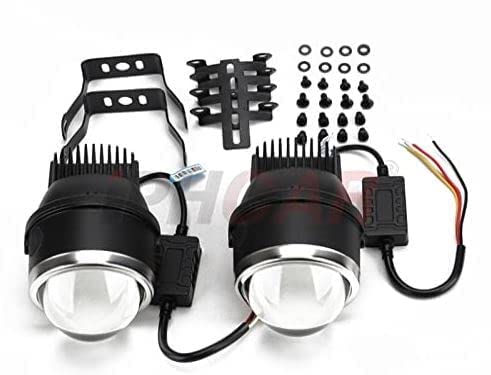 3-Inch IPHPro Led Fog Lamp 3 Colour M617 Projector | Super Bright Output For Car Bumpers