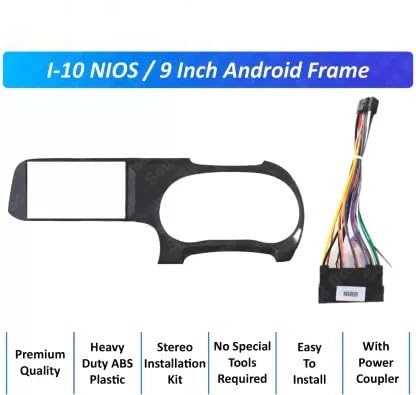 Android Stereo Frame (Suitable For Hyundai Grand i10 Nios) 9 Inch with Power Cable Connector