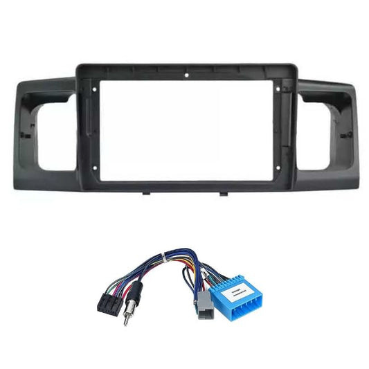 Android Frame – 9 Inch | Compatible with Toyota Corolla (2003–2008) | Black | Premium ABS | Scratch Resistant | Plug & Play Wiring