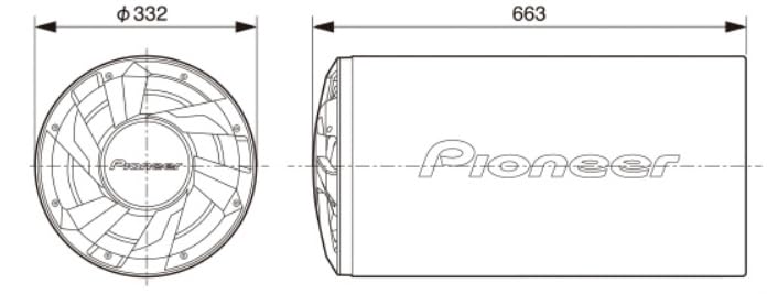 Pioneer TS-WX300TA 12″ Active Bass Tube Subwoofer (1300W Max / 350W RMS)